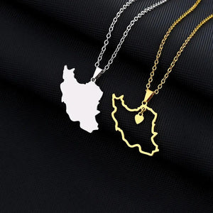 Iran Map Necklace