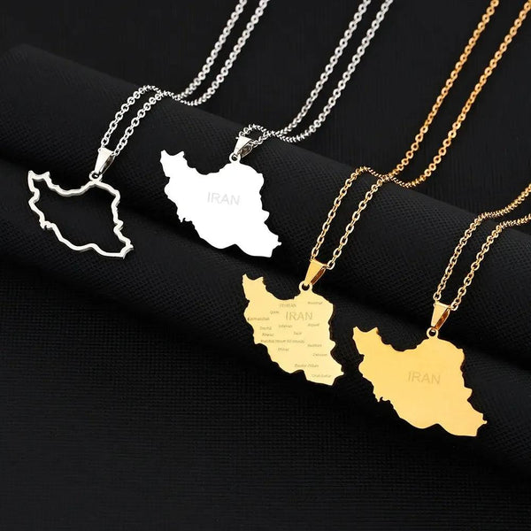 Iran Map Necklace