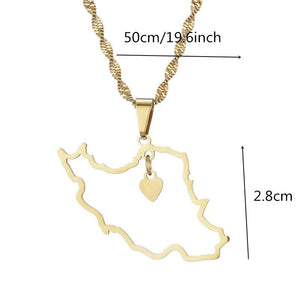 Iran Map Necklace