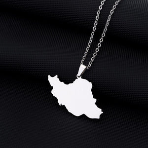 Iran Map Necklace