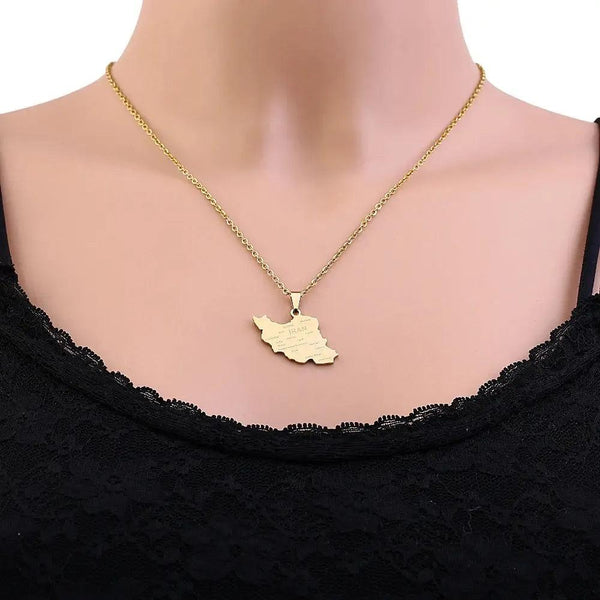 Iran Map Necklace