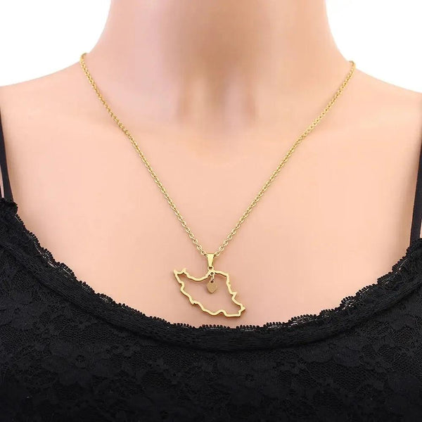 Iran Map Necklace