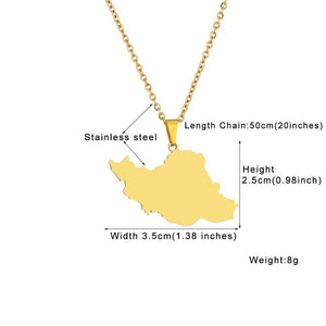 Iran Map Necklace