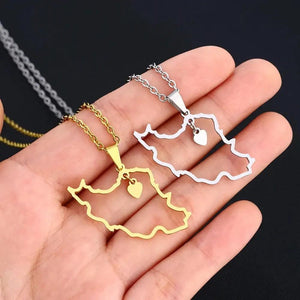 Iran Map Necklace