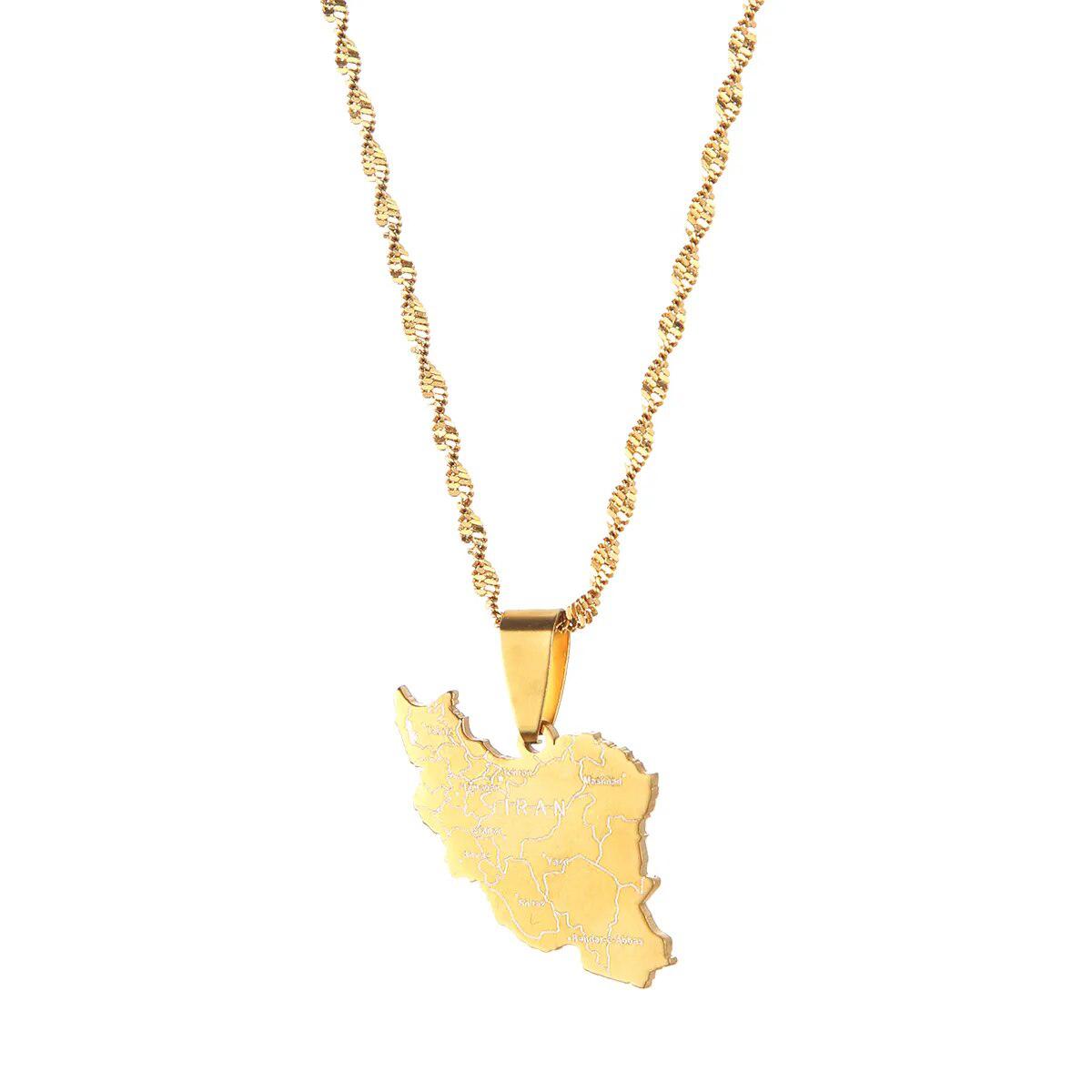 Iran Map Necklace