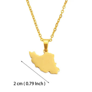 Iran Map Necklace