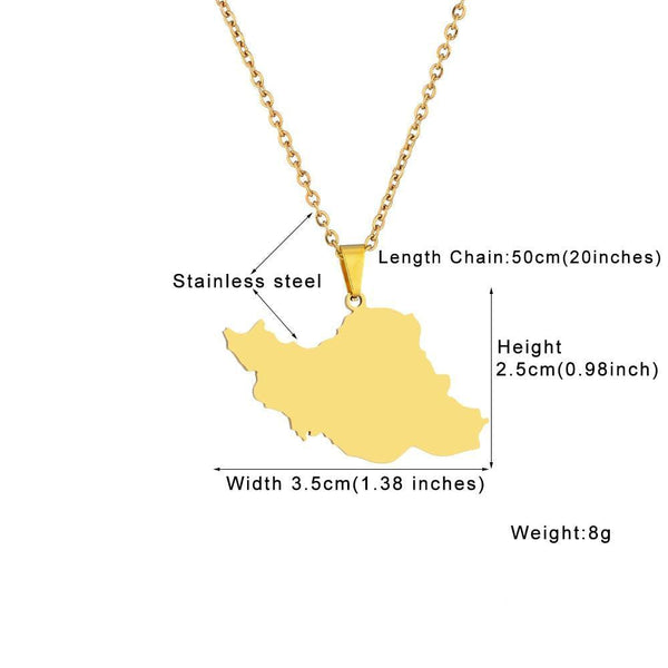 Iran Map Necklace