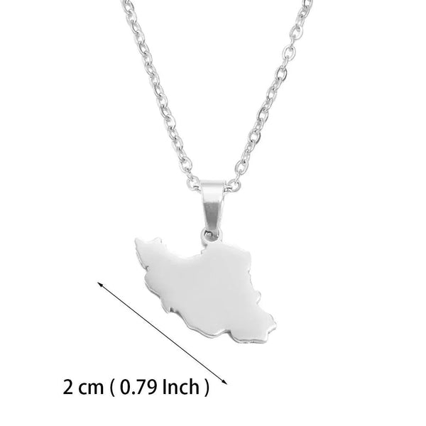 Iran Map Necklace