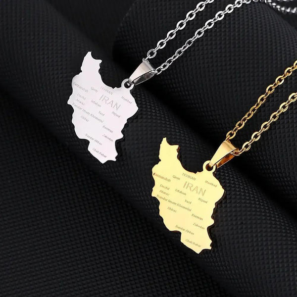 Iran Map Necklace