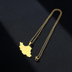 Iran Map Necklace