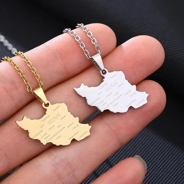 Iran Map Necklace