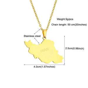 Iran Map Necklace