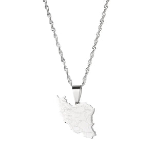 Iran Map Necklace