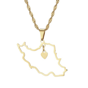 Iran Map Necklace