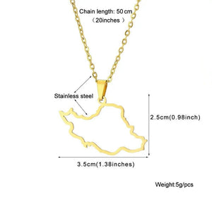 Iran Map Necklace