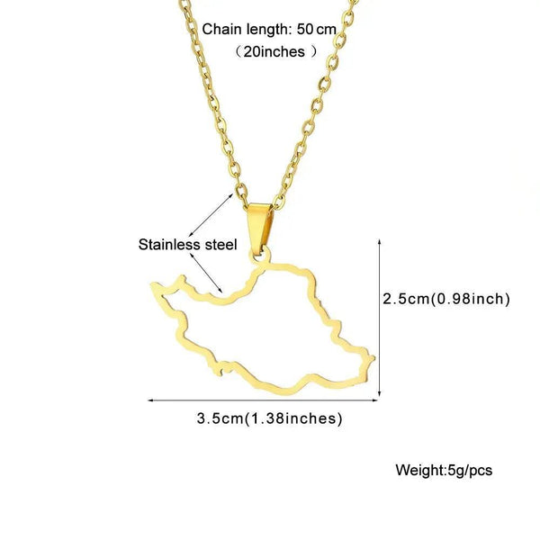 Iran Map Necklace
