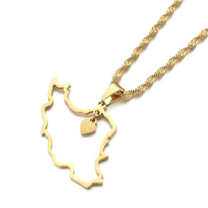 Iran Map Necklace