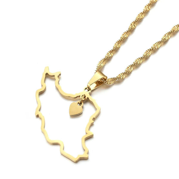 Iran Map Necklace