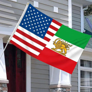 Iran USA Flag - 90x150cm(3x5ft) - 60x90cm(2x3ft)