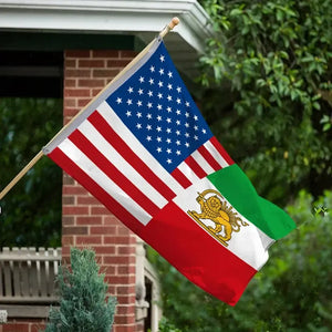 Iran USA Flag - 90x150cm(3x5ft) - 60x90cm(2x3ft)