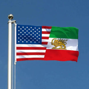 Iran USA Flag - 90x150cm(3x5ft) - 60x90cm(2x3ft)