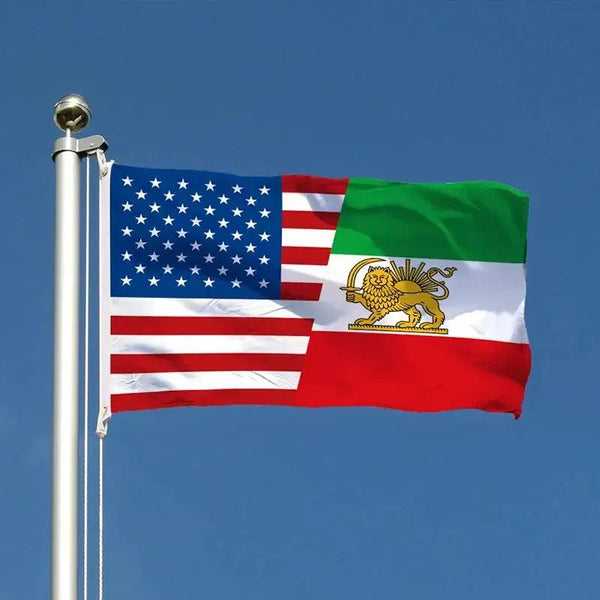 Iran USA Flag - 90x150cm(3x5ft) - 60x90cm(2x3ft)
