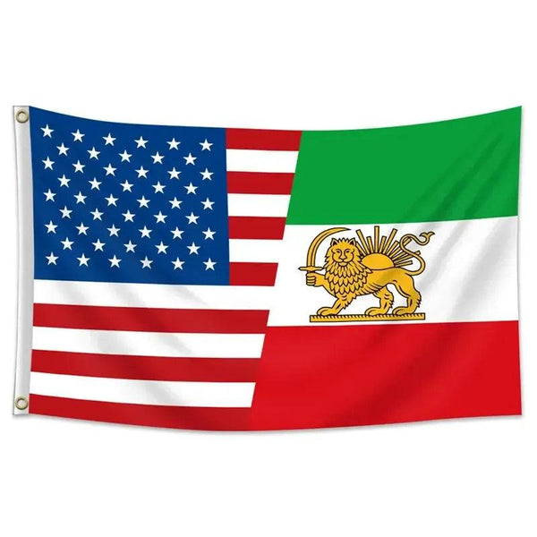 Iran USA Flag - 90x150cm(3x5ft) - 60x90cm(2x3ft)