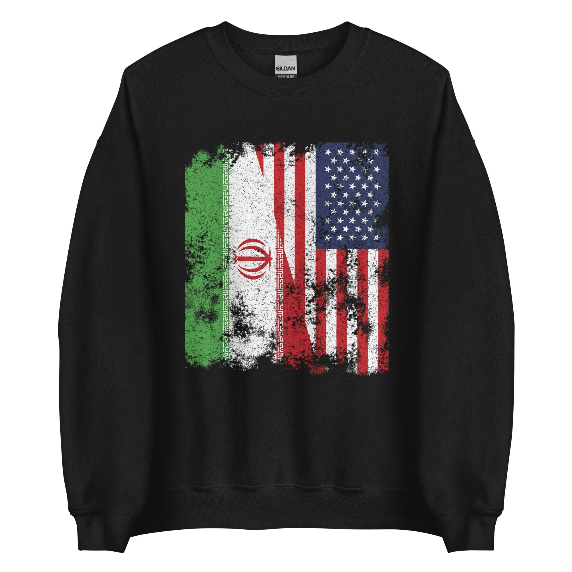 Iran USA Flag - Half American Sweatshirt