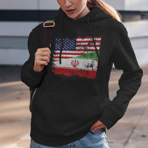 Iran USA Flag Hoodie