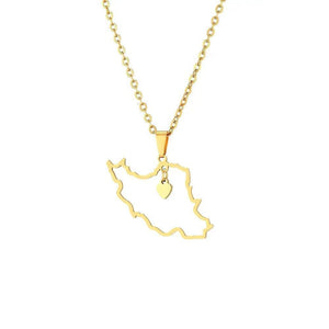 Iran Map Necklace
