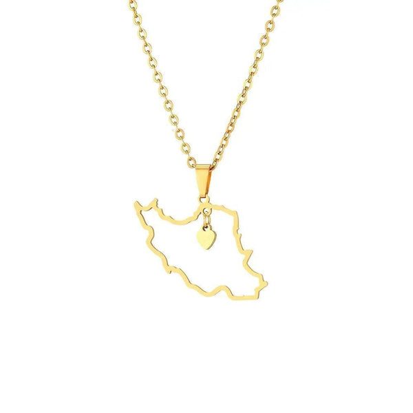 Iran Map Necklace