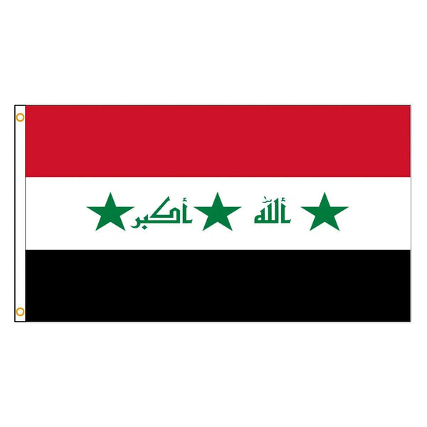 Iraq Flag - 90x150cm(3x5ft) - 60x90cm(2x3ft)