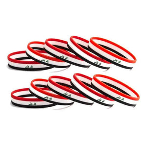 Iraq Flag Bracelet - Silicone Wristband