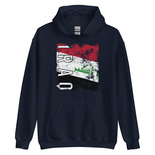 Iraq Flag - Distressed Flag Hoodie