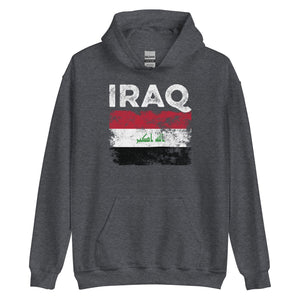 Iraq Flag Distressed - Iraqi Flag Hoodie