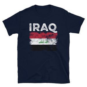 Iraq Flag Distressed - Iraqi Flag T-Shirt