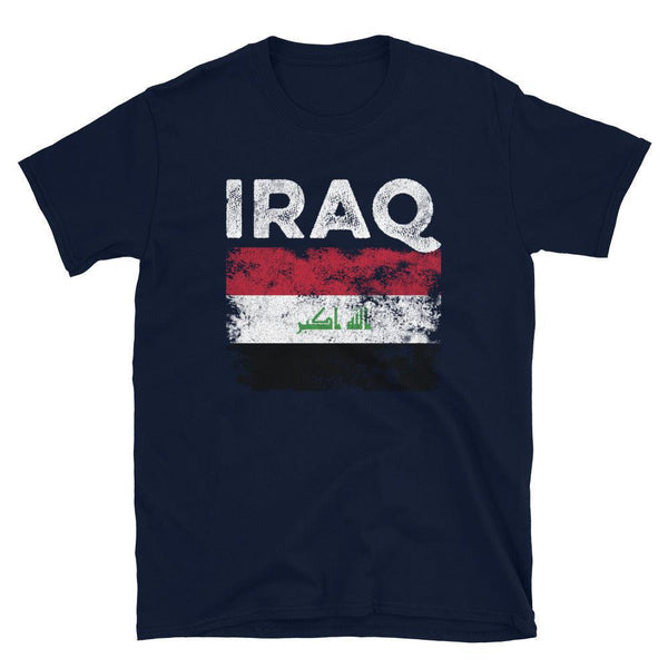 Iraq Flag Distressed - Iraqi Flag T-Shirt