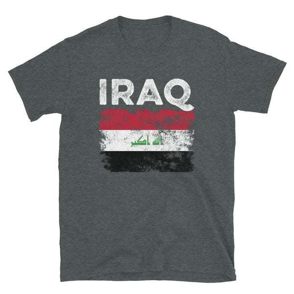 Iraq Flag Distressed - Iraqi Flag T-Shirt