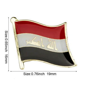 Iraq Flag Lapel Pin - Enamel Pin Flag