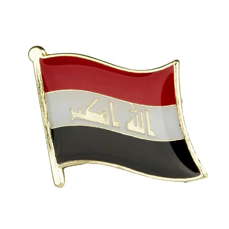 Iraq Flag Lapel Pin - Enamel Pin Flag