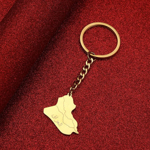 Iraq Map Keychain