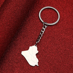 Iraq Map Keychain