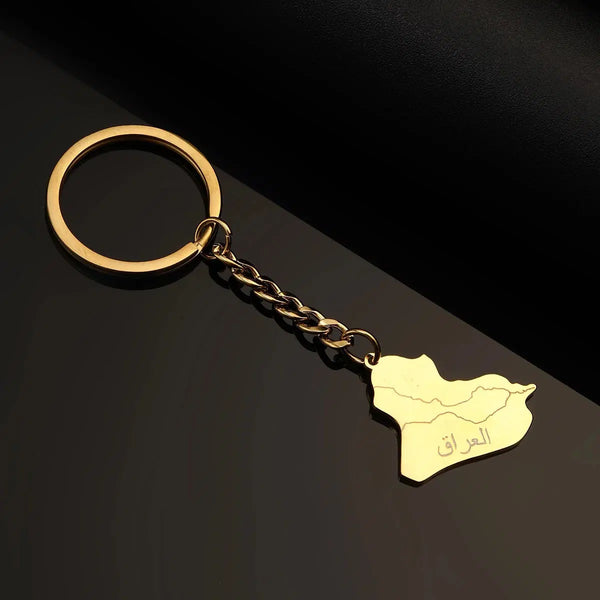 Iraq Map Keychain