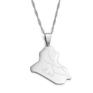 Iraq Map Necklace