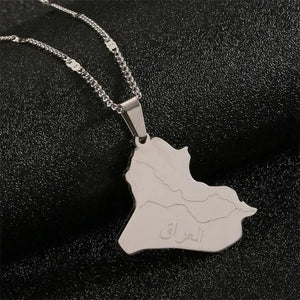 Iraq Map Necklace