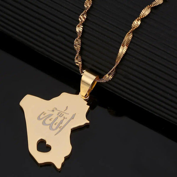 Iraq Map Necklace