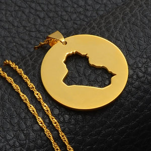 Iraq Map Necklace