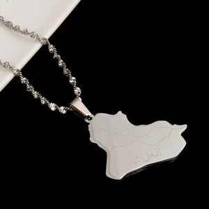 Iraq Map Necklace