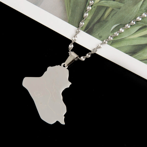 Iraq Map Necklace