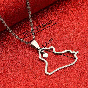 Iraq Map Necklace